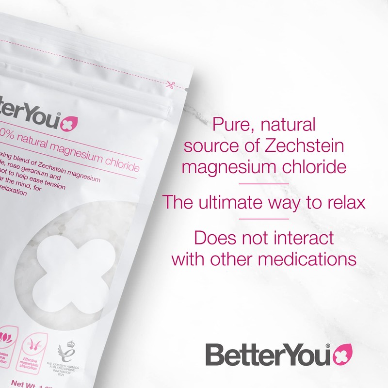 BetterYou Magnesium Relax Bath Flakes, Blend of Pure Zechstein Magnesium