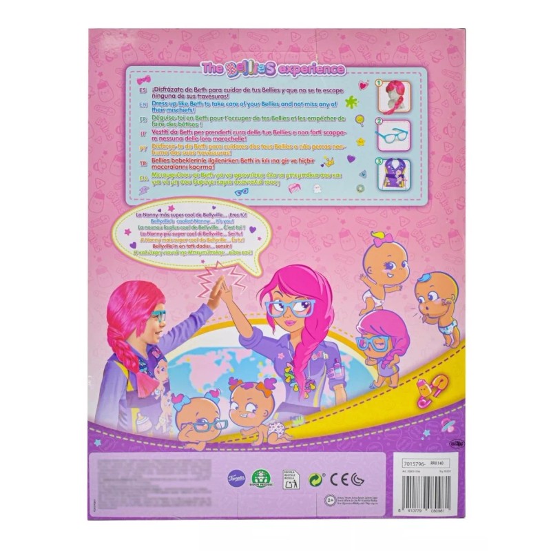 The Bellies Be Beth Disfraz Peluca Gafas Delantal Famosa