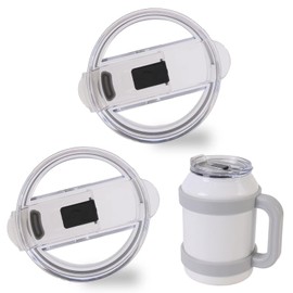 Replacement Lids for Reduce 50oz Tumbler, Replacement 50oz Tumbler Lid, Spill Proof Splash Resistant Tumbler Covers - BPA Free, Dishwasher Safe, Impact Resistant - Clear