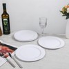 Yinshine 9inch Melamine Dinner Plates,6 Piece White Melamine Plates set,Round