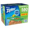 Ziploc Easy Open Tabs Sandwich Bags 580, 145 Count (Pack
