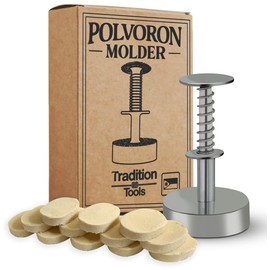 Polvoron Molder Filipino (2.75" H x 1.75" W) - Oval Polvoron Mold for Traditional Filipino Cookies - Durable and Easy-to-Use Baking Tool