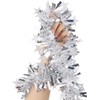 LOKIPA 10M Silver Christmas Chunky Tinsel Garland with Star for