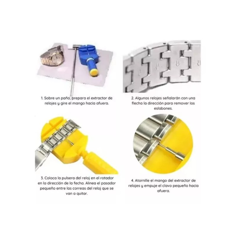 +Mu Herramientas De Reparación De Relojes Pernos Eslábones 6pz