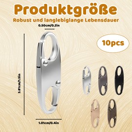 Pack of 10 Removable Zip Locks, Backpack Lock with Anti-Theft Protection, Ideal for Travel and Bags, 8-Shape Locks for Suitcases and Backpacks