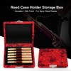 Wooden Silk Cloth Cover Reed Case Holder Storage Box for