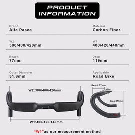 Yccyctrek AP730 carbon fiber road bike handlebars Racing Bike All internal Cables 31.8 drop bar aero handlebars for road bike UD Matte 400mm
