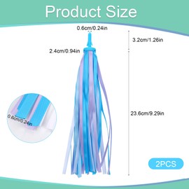 PEUTIER Pack of 2 Bicycle Streamers, Colourful Bicycle Handlebar Tassels, Rainbow Bicycle Handlebar Streamers, Bicycle Handlebar Scooter Handgrip, Balance Bike Accessories for Children, Girls, Boys
