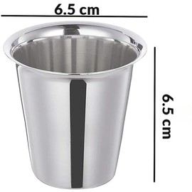 Archy Creations Elegant and Durable Premium Stainless Steel Traditional Tea/Coffee Cups, Set of 6