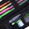 Kuuqa Canvas Pencil Case with Zip Large Capacity for Adults