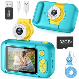 Kid Camera,ARNSSIEN Camera for Kid,2.4in IPS Screen Digital Camera,180°Flip Len Student Camera,Children Selfie Camera with Playback Game,Christmas/Birthday Gift for 4 5 6 7 8 9 10 11 Year Old Girl Boy