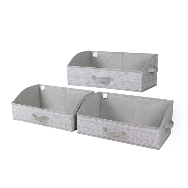 WUIKE Closet Organizers and Storage, Foldable Trapezoid Storage Bins with