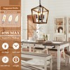 Farmhouse Chandelier Light Fixture for Kitchen Dining Room, 4-Light Rustic