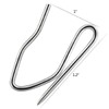 58 Pcs Metal Curtain Hooks, Wobe Silver Rustproof Stainless Steel