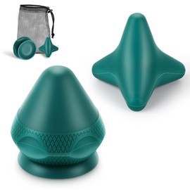 Trigger Point Squeegee Massager AOT Self Massage Set Massage Ball Hedgehog Ball Fascia Ball for Muscle Pain and Tension of the Back, Neck, Arms, Shoulders and Legs (Green)