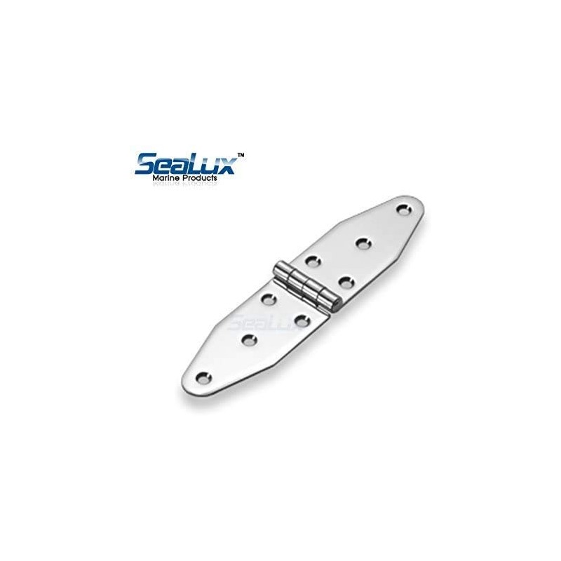 SeaLux Marine Boat Stainless Steel Heavy Duty Strap Hinge 7-1/8"x