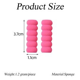 VASANA 6Pcs Pink Foam Pencil Grips Comfort Pencil Holder Finger Grippers Soft Sponge Cuticle Nipper Handle Covers Nail Art Pens Non-Slip Grip for Writing Drawing