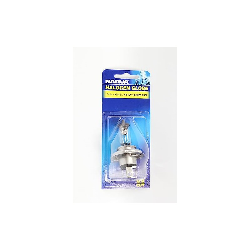 Narva 48901BL 12V H4 100/90W P43T Halogen Headlight Globe Blister