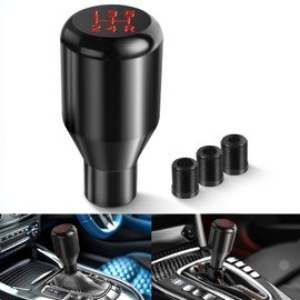 DREAMIZER Car Gear Knob, Gear Knobs, Universal 5 Speed Gear Shift Knob, Metal Manual Gear Knob with 3 Adapters 8 mm 10 mm 12 mm