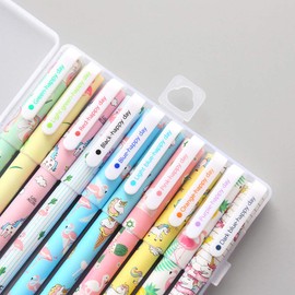 Cute Color Pens for Women Toshine Colorful Gel Ink Pen Set Unicorn Flamingo Pens Multicolor Gel Ink Roller Ball Pens for Kids Girls Children Students Teens Gifts 10 Pcs (0.5 mm)