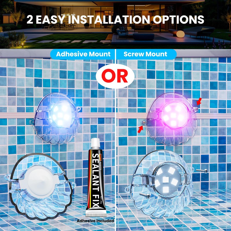 Lphianx Pool Lights for Inground & Above Ground Pool 8
