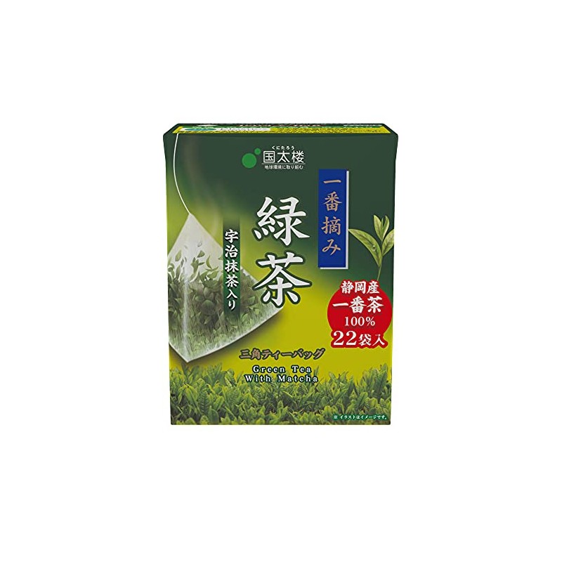 Kunitaro Green Tea with Uji Matcha Tea Bag (22 Pcs)