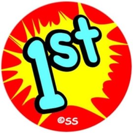 SuperStickers '1st' Sports Day Stickers. 125 stickers. 28mm.