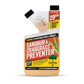 Ike's Sandbur & Crabgrass Preventer | Stop Unwanted Weeds and Grasses Before They Germinate | Easy to Use Pre-Emergent | Convenient Tip and Measure Packaging (Quart)