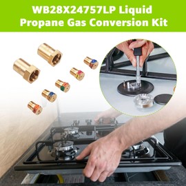 WB28X24757 LP Liquid Propane Gas Conversion Kit Compatible with GE, Hotpoint, RCA & Kenmore Ranges - Replaces WB28X39132 & AP6996738- Easy Install Propane Conversion Kit