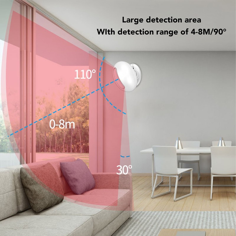 Wireless Curtain Motion Detector Wide Coverage Smart Curtain PIR Sensor
