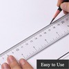 2 Pack Plastic Ruler Straight Ruler Clear See Through Measuring