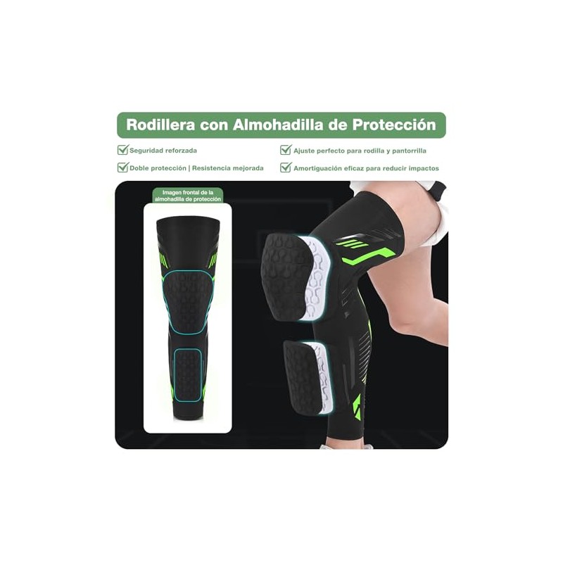 Set de 2 Rodilleras Deportiva, Rodilleras para Gym Protección Articular