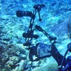 Aluminium Alloy Black Diving Triple Ball Clamp Outdoor Camera Arm