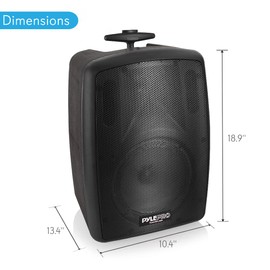 Pyle Wireless Portable PA Speaker System - 360W Bluetooth Compatible Battery Powered Rechargeable Outdoor DJ Sound Speaker Microphone Set with MP3 USB SD FM Radio RCA 1/4" Mic in Wheels PPHP8MBA.5