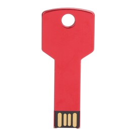 Red USB Flash Drive Aluminum Alloy Key Shape Memory U Disc for Car Computer Use Home Supplies32GB