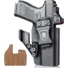 WARRIORLAND IWB Kydex Leather Holsters For Glock 17/19/26/44/45(GEN 1-5)&G23/32(GEN 1-4)