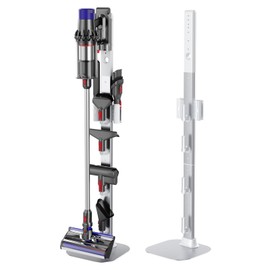 Vacuum Stand Compatible for Dyson V15 V12 V11 V10 V8 V7 V6, Bracket Made of Aviation Aluminum Alloy Material Compatible with All Handheld Cordless Vacuum Cleaners, with A Hidden Power Cord Design