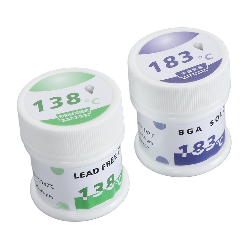 Electronic Chip Solder Paste 50gx2 138℃ and 183℃ Multifunctional Soldering