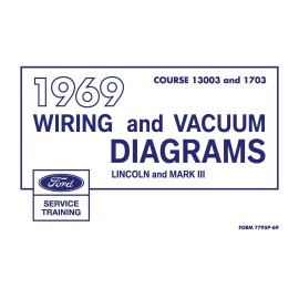 1969 Lincoln and Mark III Wiring Diagrams Manual (COLOR) - 11x17 inch COMB Bound