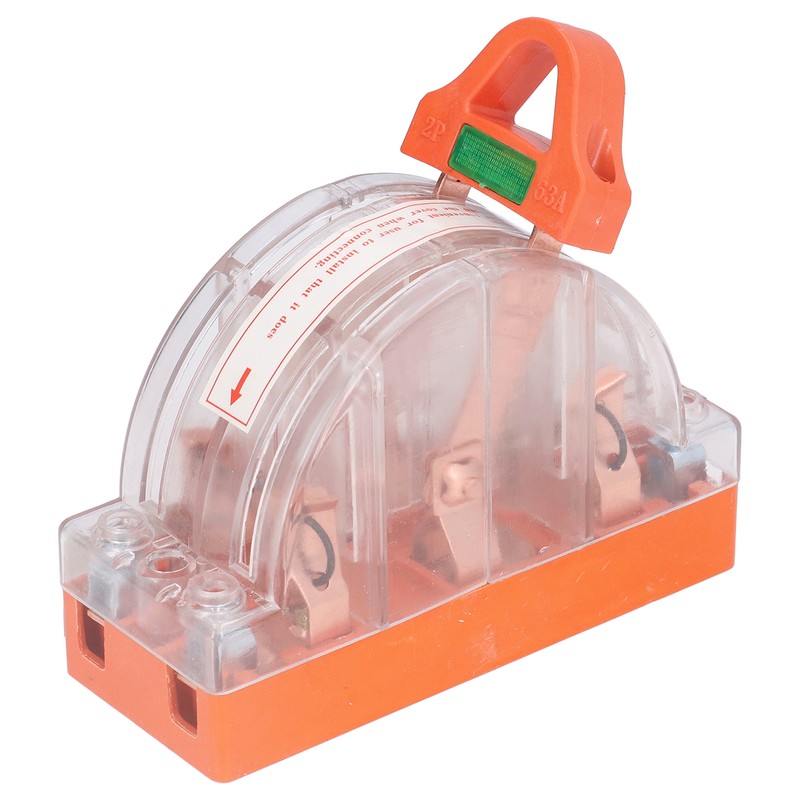 Knife Switch 2P 63A Pure Copper LED Bidirectional Dual Throw
