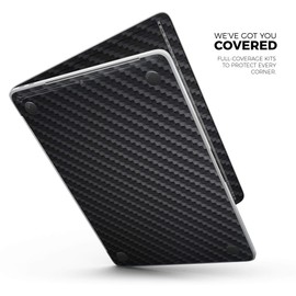 Design Skinz Textured Black Carbon Fiber Full-Body Wrap Scratch Resistant Decal Skin-Kit Compatible with MacBook 13" Air M1 (A2337)