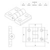Hinge Standard Groove 6 for 20 Pieces Including Screw Connection