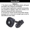 1 Pair Replacement Wheels for Luggage 360 Swivel Dual Suitcase