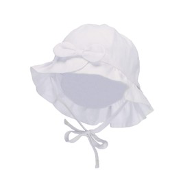 Sterntaler Unisex Children's Linen Hat, White
