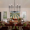 ALISADABOY Black Chandeliers for Dining Room Farmhouse 8 Light Rustic