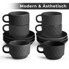 MIAMIO 6 x 75ml Espresso Cups/Espresso Cups Set with Stand