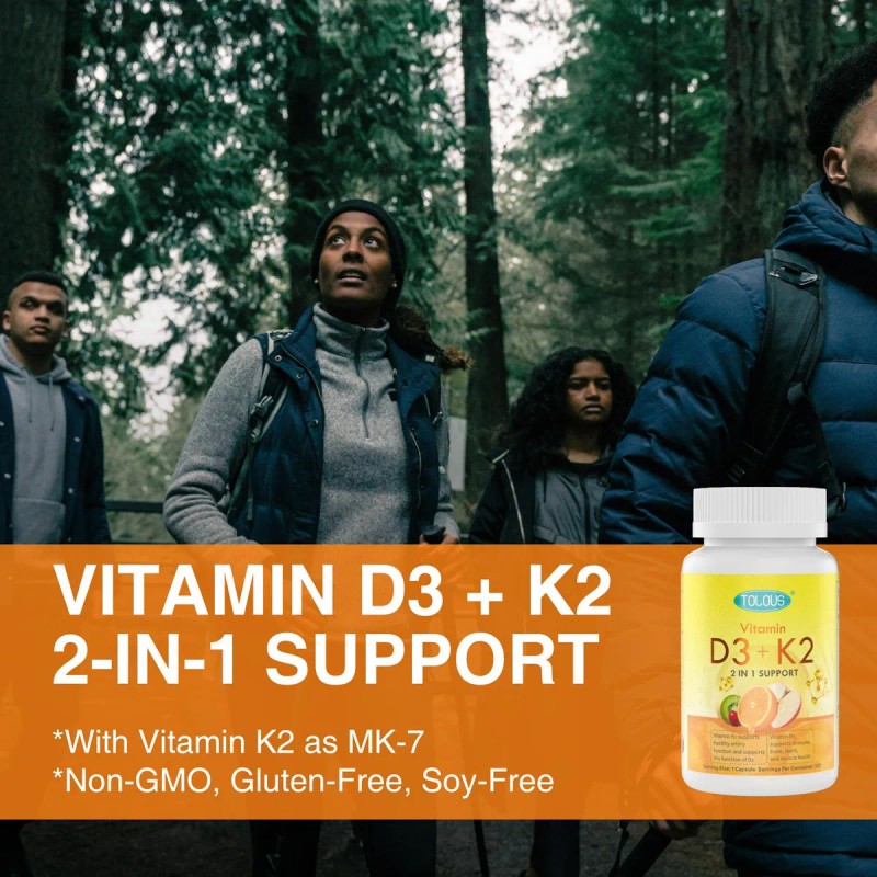 Tolous Vitamina D3 5000 Ui Con K2 Mk-7 125 Mcg