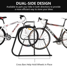 KOKEBREN Heavy-Duty Bike Rack for Garage Storage – 10-Bike Capacity, Space-Saving Double-Sided Design, Powder-Coated Steel Indoor Bicycle Stand for Home, School & Commercial Use