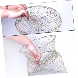 SUPVOX Zinc Plated Iron Wire Fishing Net Crab Lobster Net for Lake Fishing Accessories Hole Durable Design for Easy Storage for Catching Fish and Shellfish