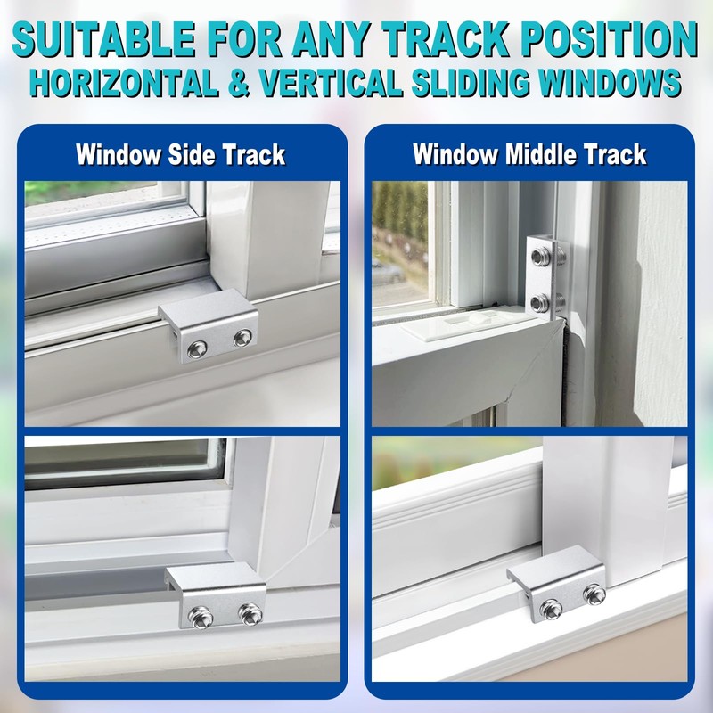Window Locks for Sliding Windows(4 Sets)-Sliding Window Security Lock with